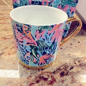 Lilly Pulitzer Mermaid Bringing Mermaid Back Coffee Mug NIB